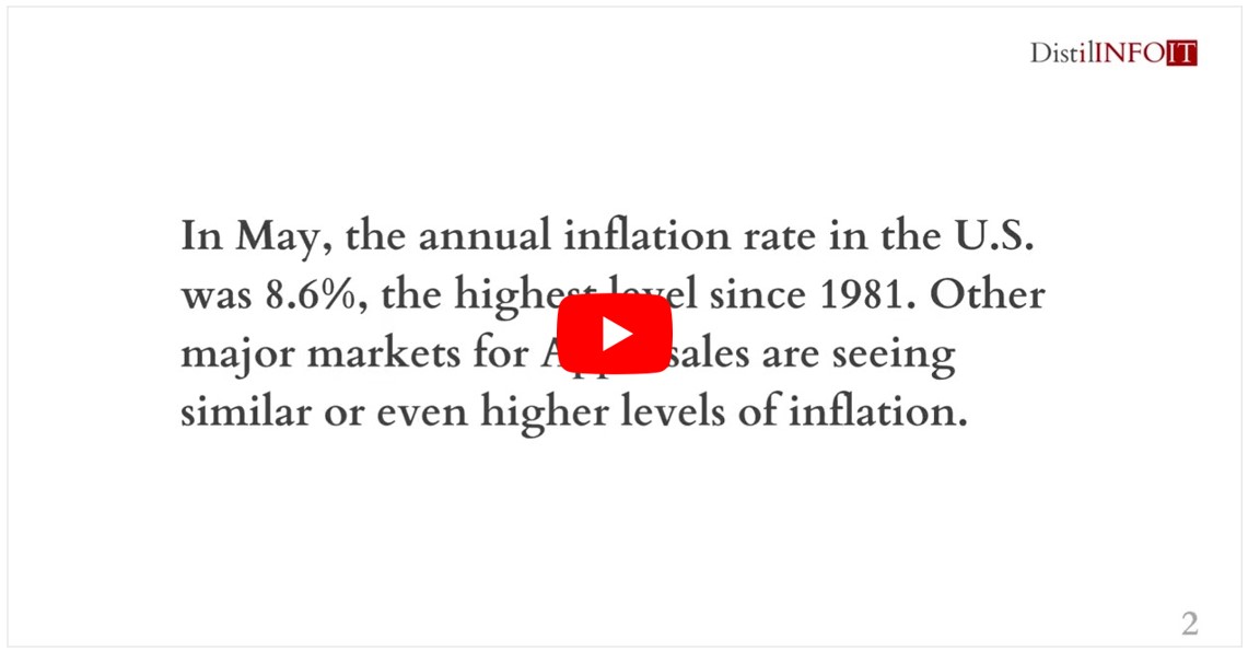 How Inflation Will Affect Apple   DistilINFO IT Advisory