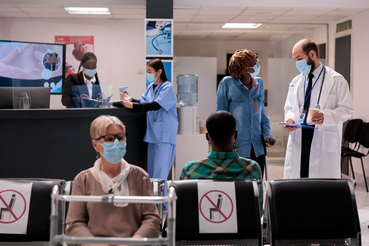 Healthcare insurance dashboard showing patient coverage analytics